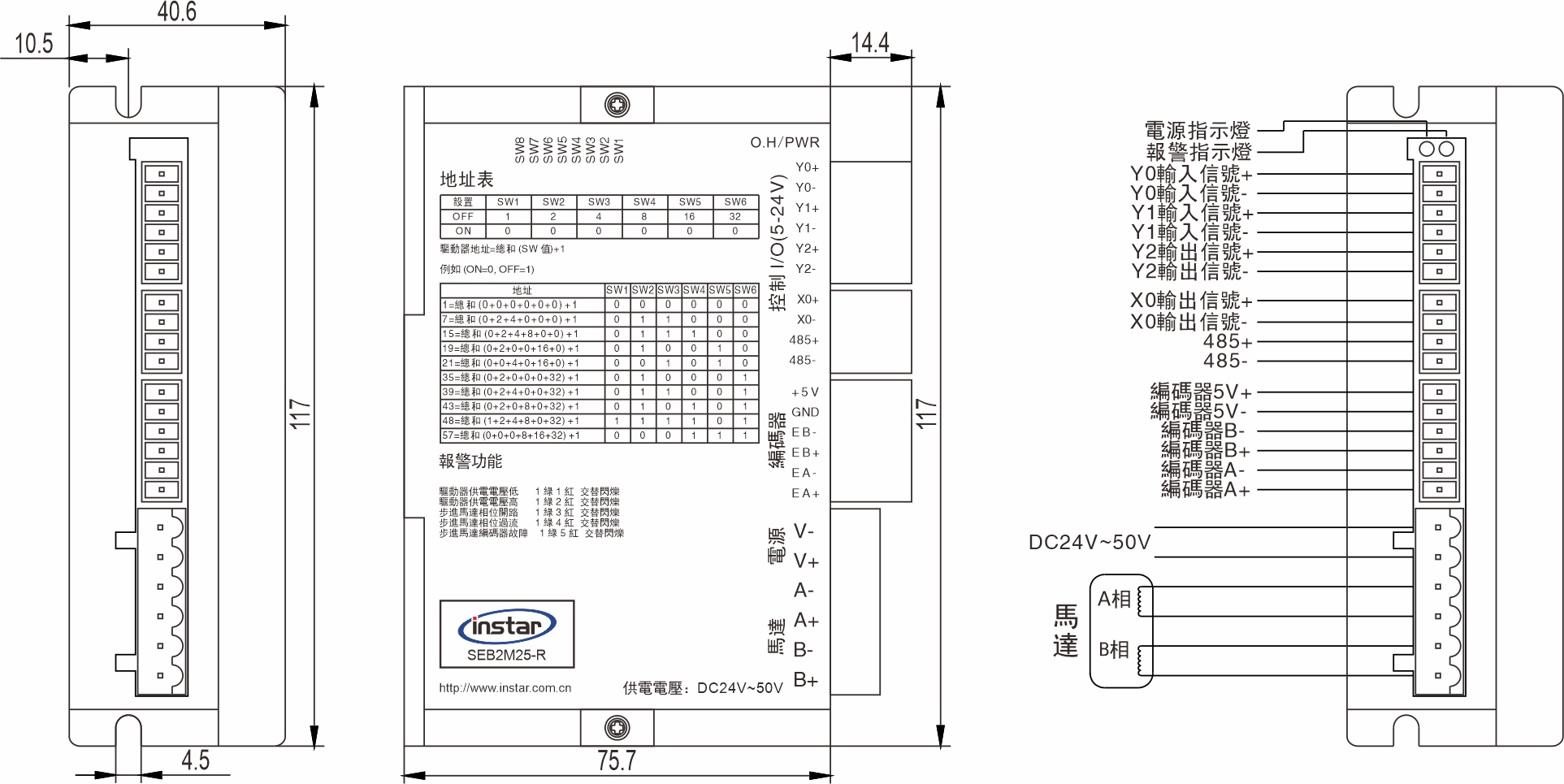 RS484總線閉迴路步進(jìn)驅(qū)動器 SEB2M25-R