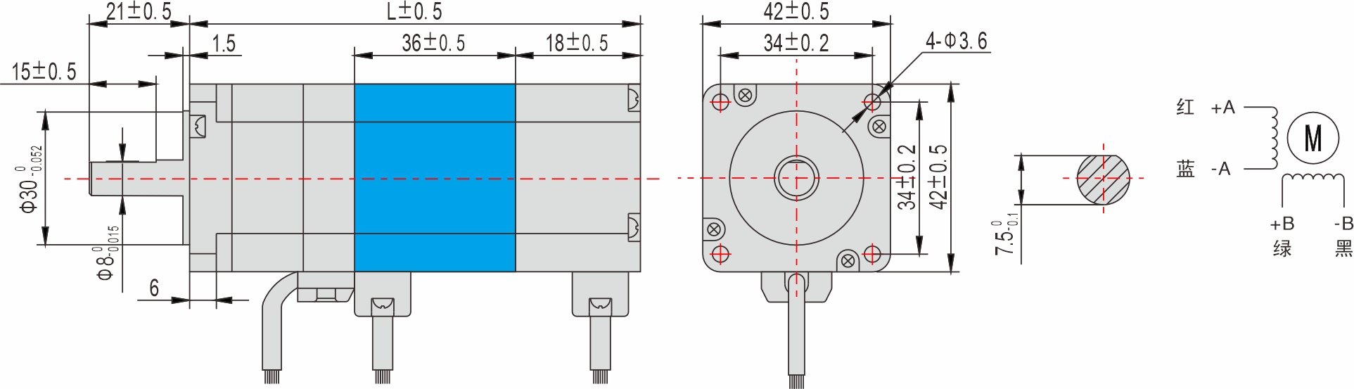 42mm 系列 帶煞車(chē)閉回路步進(jìn)馬達(dá)